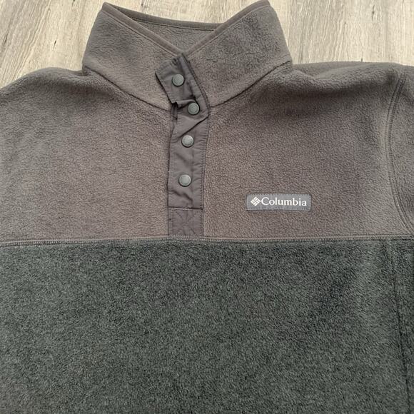 Columbia Steens Mountain Half Snap Pullover Mens Sz Medium Fleece Sweater Gray - Picture 3 of 6